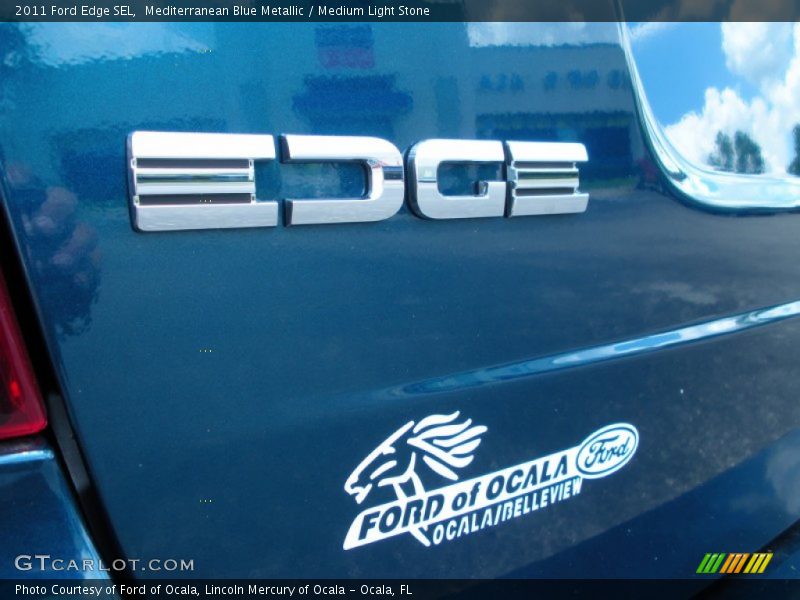 Mediterranean Blue Metallic / Medium Light Stone 2011 Ford Edge SEL