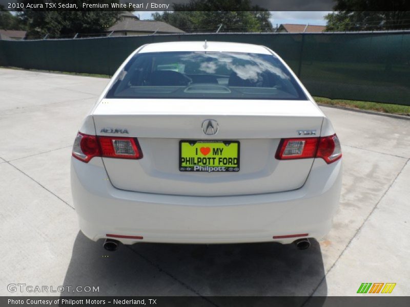 Premium White Pearl / Ebony 2010 Acura TSX Sedan