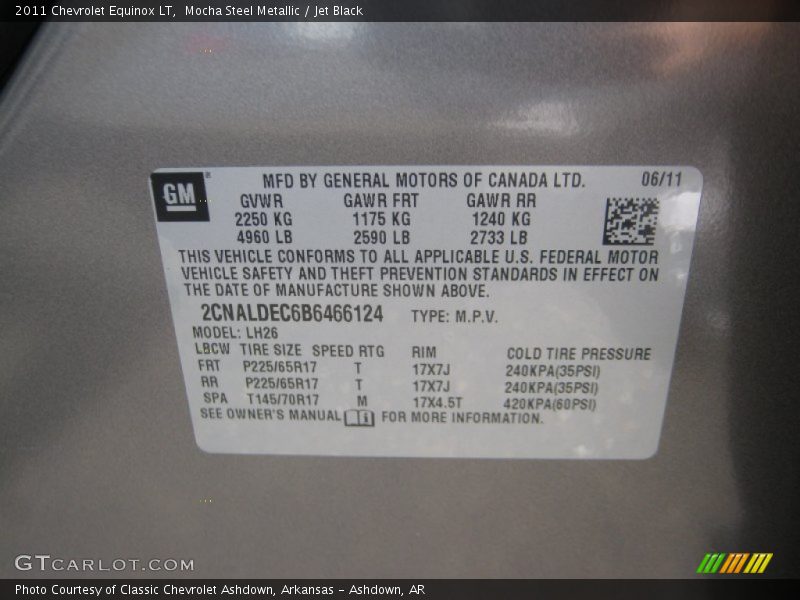 Mocha Steel Metallic / Jet Black 2011 Chevrolet Equinox LT