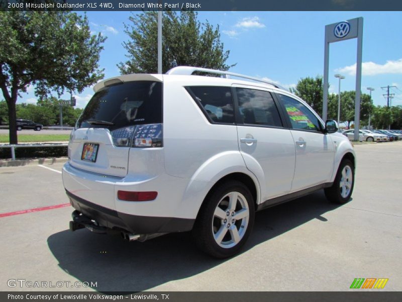 Diamond White Pearl / Black 2008 Mitsubishi Outlander XLS 4WD
