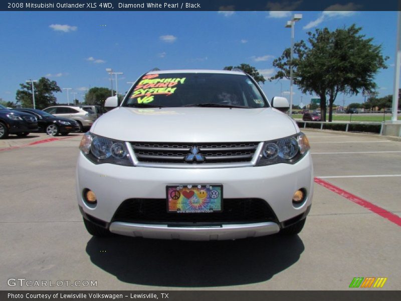 Diamond White Pearl / Black 2008 Mitsubishi Outlander XLS 4WD