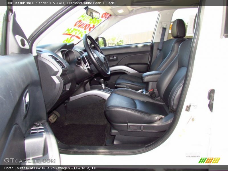 Diamond White Pearl / Black 2008 Mitsubishi Outlander XLS 4WD