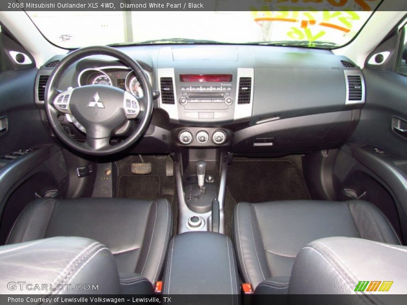 Diamond White Pearl / Black 2008 Mitsubishi Outlander XLS 4WD