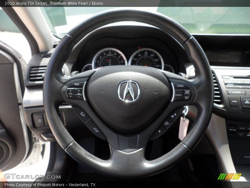 Premium White Pearl / Ebony 2010 Acura TSX Sedan