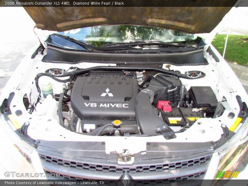 Diamond White Pearl / Black 2008 Mitsubishi Outlander XLS 4WD