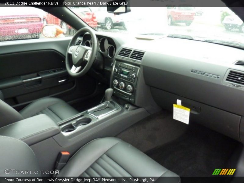 Toxic Orange Pearl / Dark Slate Gray 2011 Dodge Challenger Rallye