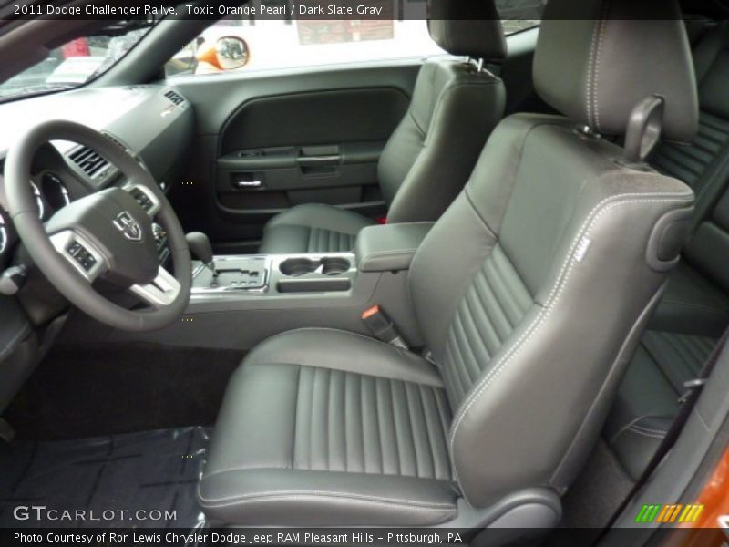 Toxic Orange Pearl / Dark Slate Gray 2011 Dodge Challenger Rallye