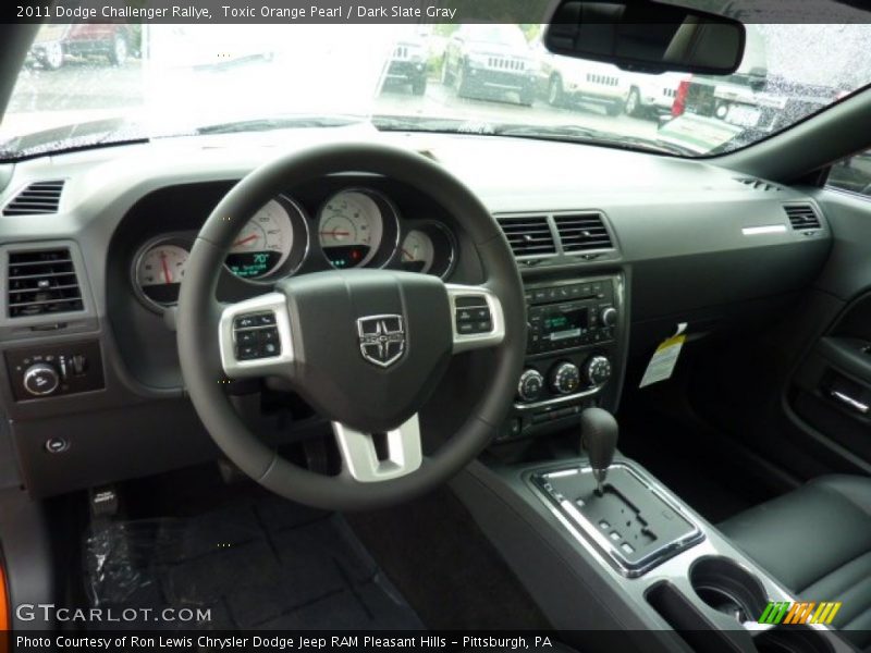 Toxic Orange Pearl / Dark Slate Gray 2011 Dodge Challenger Rallye