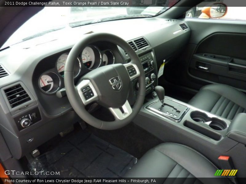 Toxic Orange Pearl / Dark Slate Gray 2011 Dodge Challenger Rallye