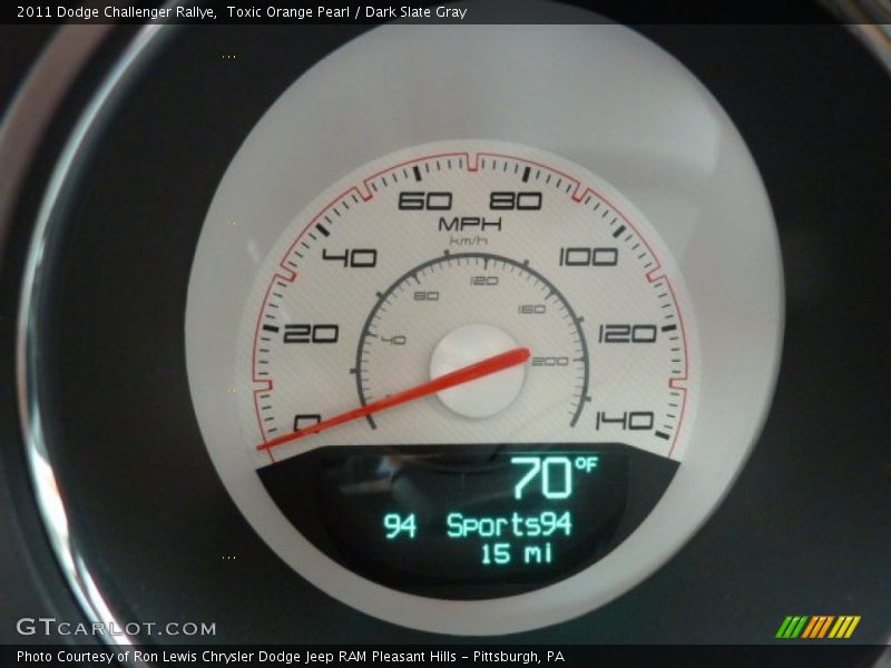 Toxic Orange Pearl / Dark Slate Gray 2011 Dodge Challenger Rallye