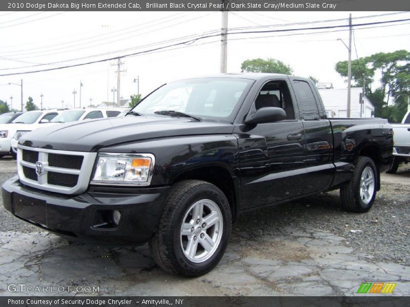 Brilliant Black Crystal Pearl / Dark Slate Gray/Medium Slate Gray 2010 Dodge Dakota Big Horn Extended Cab