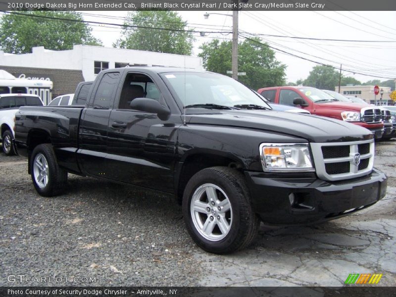 Brilliant Black Crystal Pearl / Dark Slate Gray/Medium Slate Gray 2010 Dodge Dakota Big Horn Extended Cab