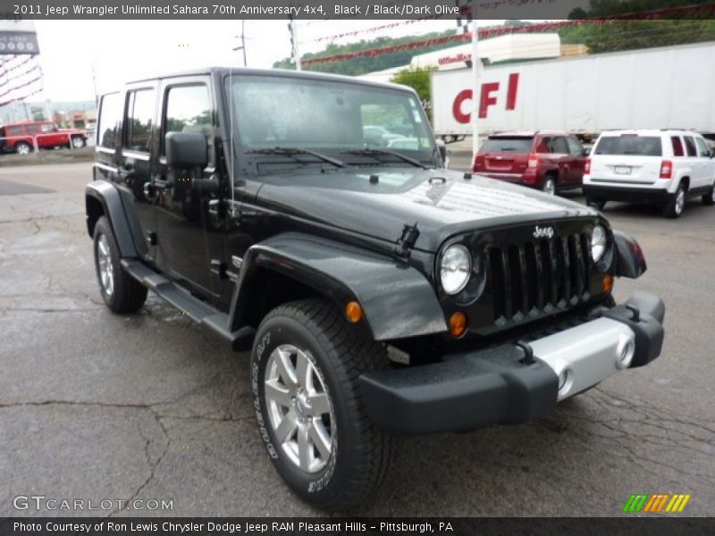 Black / Black/Dark Olive 2011 Jeep Wrangler Unlimited Sahara 70th Anniversary 4x4