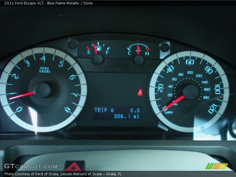 Blue Flame Metallic / Stone 2011 Ford Escape XLT