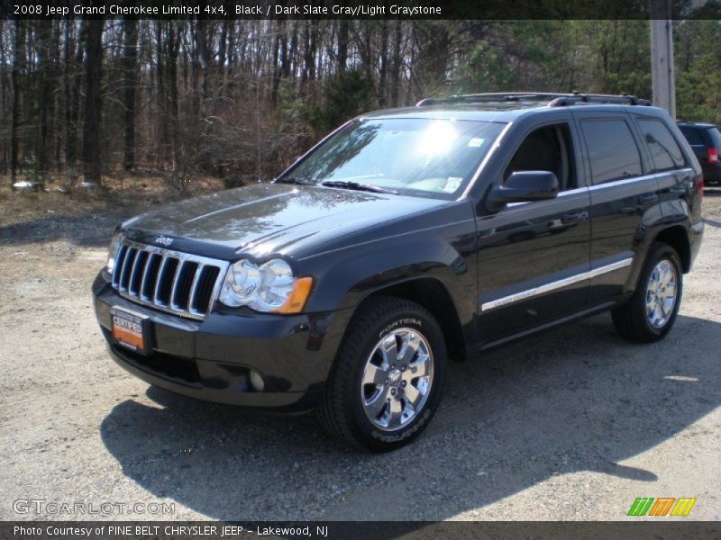 Black / Dark Slate Gray/Light Graystone 2008 Jeep Grand Cherokee Limited 4x4