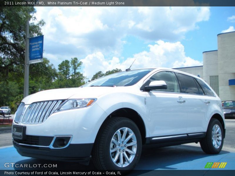 White Platinum Tri-Coat / Medium Light Stone 2011 Lincoln MKX FWD