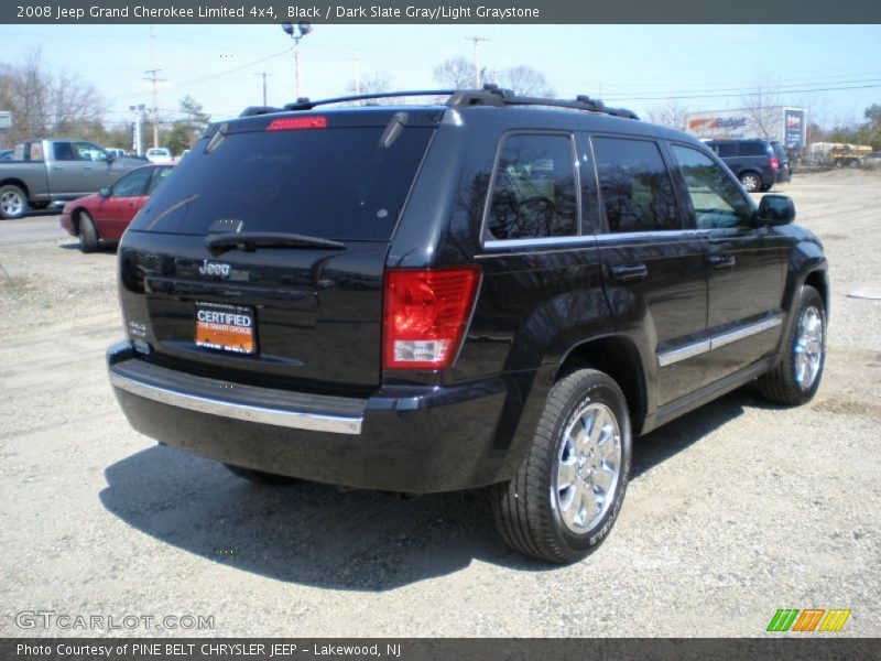 Black / Dark Slate Gray/Light Graystone 2008 Jeep Grand Cherokee Limited 4x4