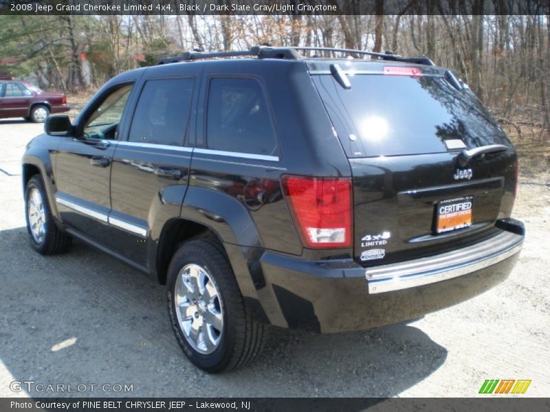 Black / Dark Slate Gray/Light Graystone 2008 Jeep Grand Cherokee Limited 4x4