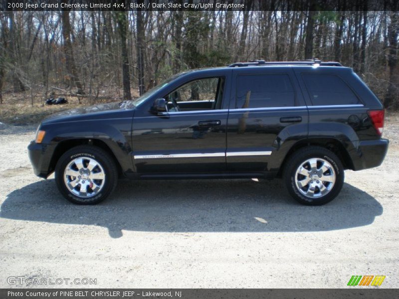Black / Dark Slate Gray/Light Graystone 2008 Jeep Grand Cherokee Limited 4x4