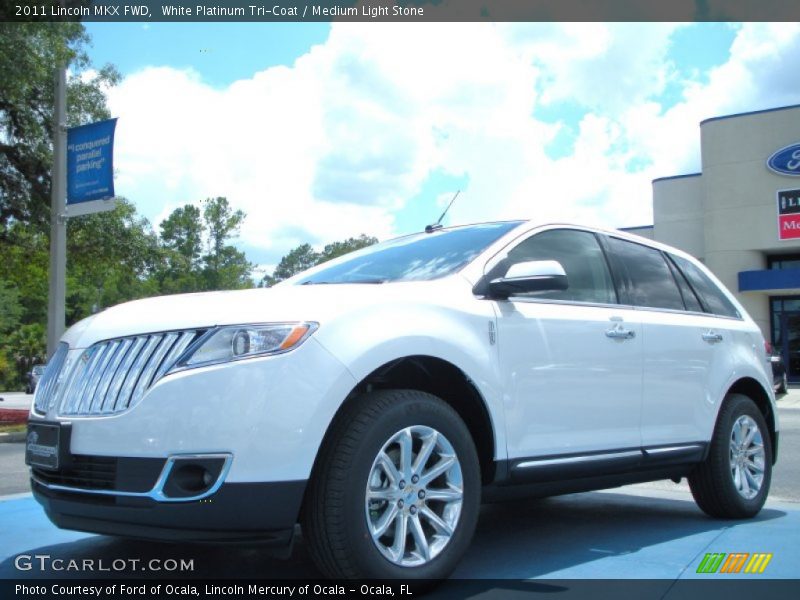 White Platinum Tri-Coat / Medium Light Stone 2011 Lincoln MKX FWD