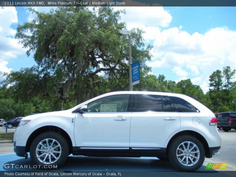 White Platinum Tri-Coat / Medium Light Stone 2011 Lincoln MKX FWD