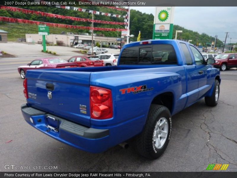 Electric Blue Pearl / Medium Slate Gray 2007 Dodge Dakota TRX4 Club Cab 4x4