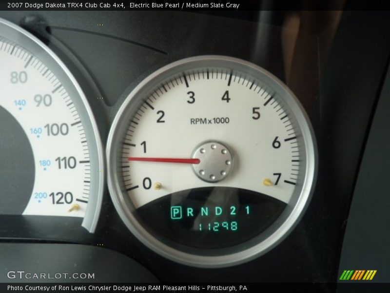 Electric Blue Pearl / Medium Slate Gray 2007 Dodge Dakota TRX4 Club Cab 4x4