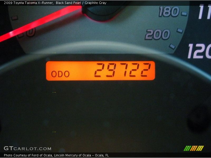 Black Sand Pearl / Graphite Gray 2009 Toyota Tacoma X-Runner