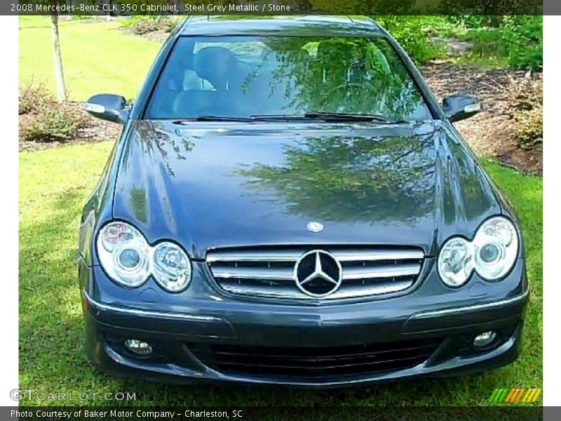 Steel Grey Metallic / Stone 2008 Mercedes-Benz CLK 350 Cabriolet