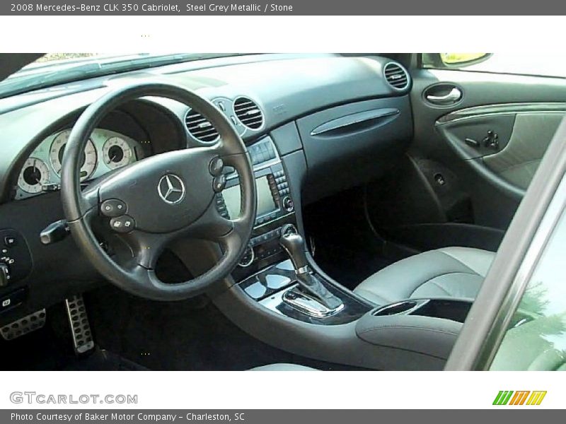 Steel Grey Metallic / Stone 2008 Mercedes-Benz CLK 350 Cabriolet
