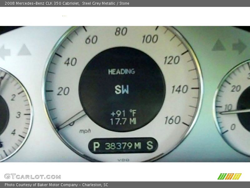 Steel Grey Metallic / Stone 2008 Mercedes-Benz CLK 350 Cabriolet