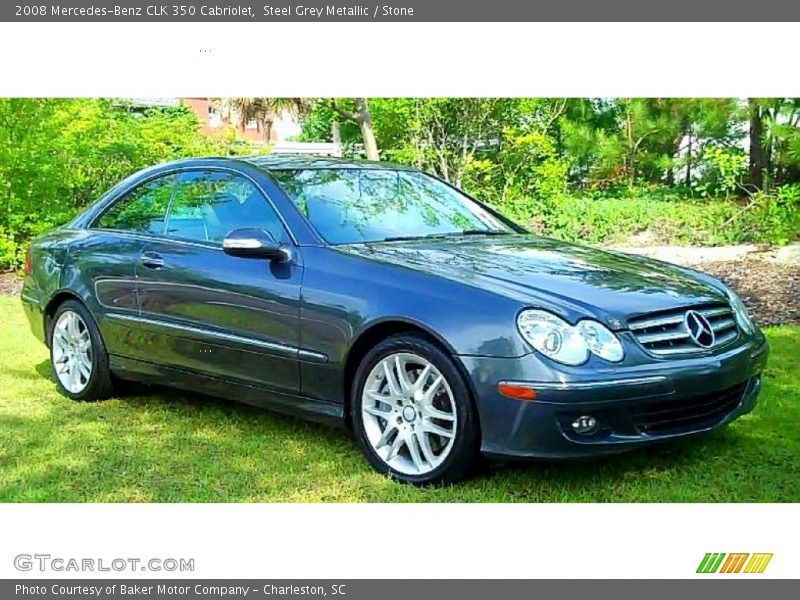 Steel Grey Metallic / Stone 2008 Mercedes-Benz CLK 350 Cabriolet