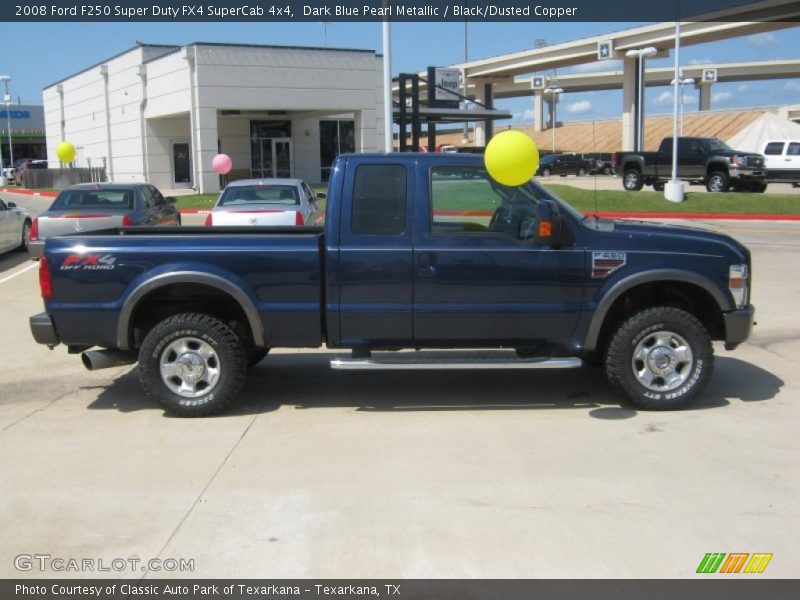 Dark Blue Pearl Metallic / Black/Dusted Copper 2008 Ford F250 Super Duty FX4 SuperCab 4x4