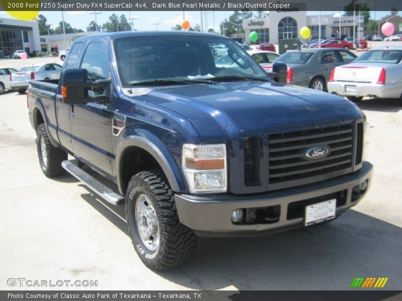 Dark Blue Pearl Metallic / Black/Dusted Copper 2008 Ford F250 Super Duty FX4 SuperCab 4x4