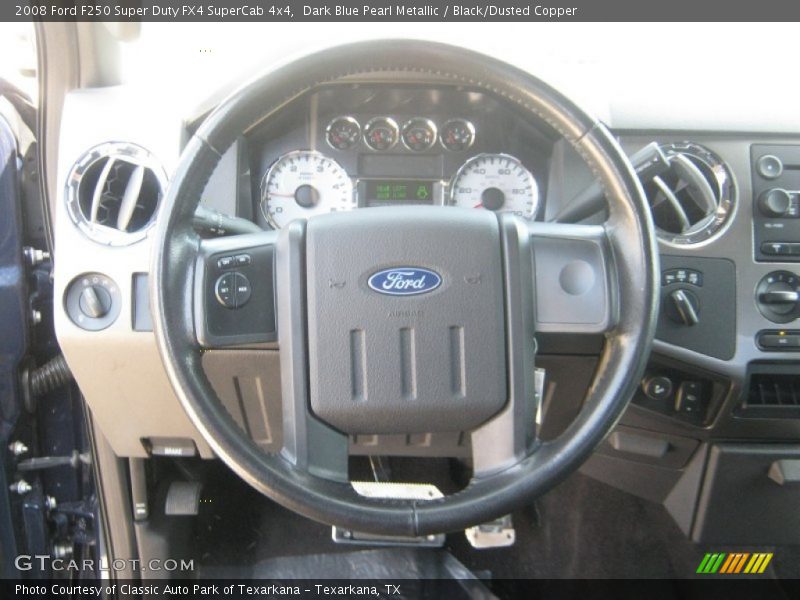 Dark Blue Pearl Metallic / Black/Dusted Copper 2008 Ford F250 Super Duty FX4 SuperCab 4x4