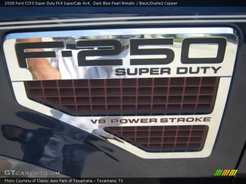 Dark Blue Pearl Metallic / Black/Dusted Copper 2008 Ford F250 Super Duty FX4 SuperCab 4x4
