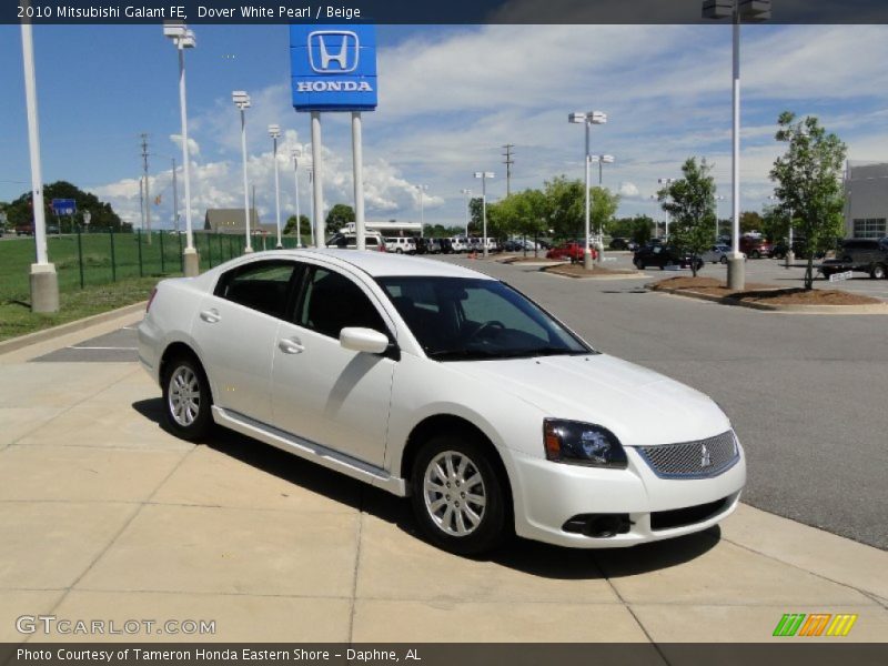 Dover White Pearl / Beige 2010 Mitsubishi Galant FE