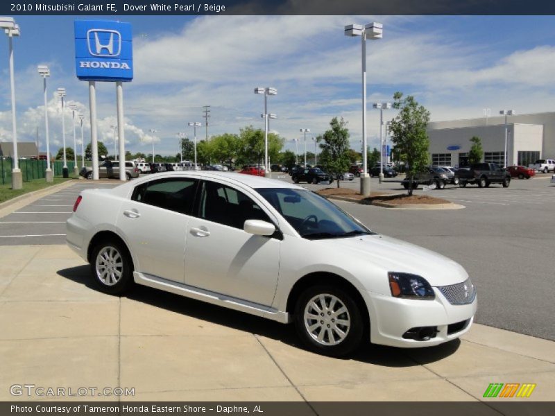 Dover White Pearl / Beige 2010 Mitsubishi Galant FE