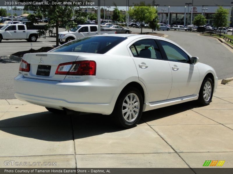 Dover White Pearl / Beige 2010 Mitsubishi Galant FE