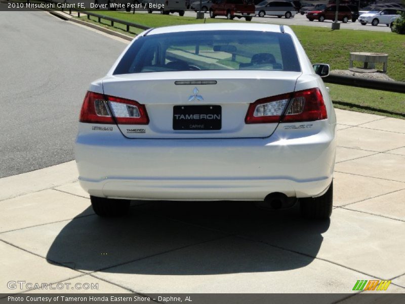 Dover White Pearl / Beige 2010 Mitsubishi Galant FE