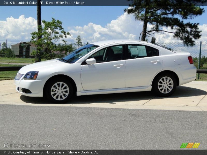 Dover White Pearl / Beige 2010 Mitsubishi Galant FE