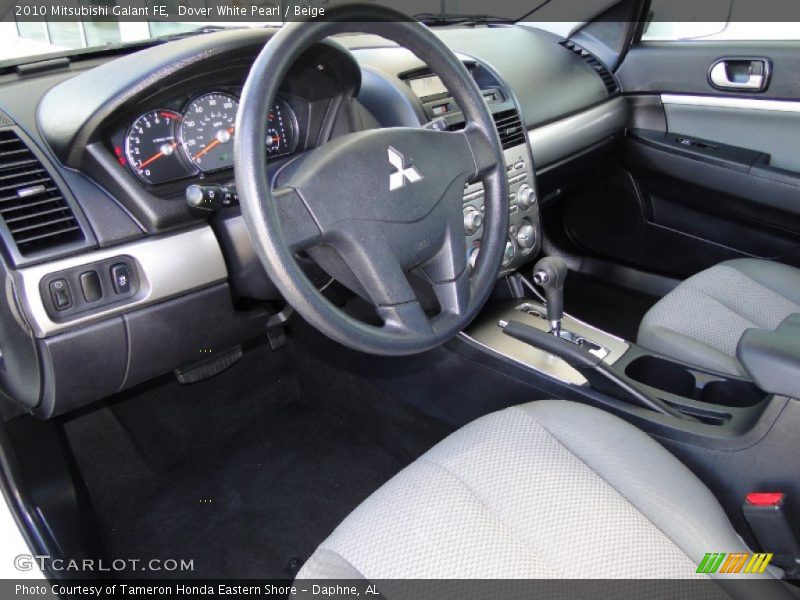 Dover White Pearl / Beige 2010 Mitsubishi Galant FE