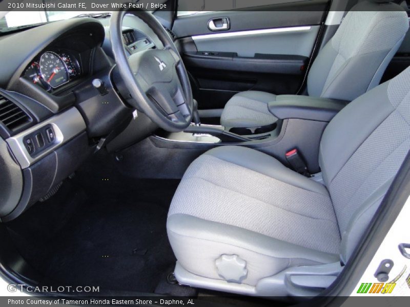 Dover White Pearl / Beige 2010 Mitsubishi Galant FE