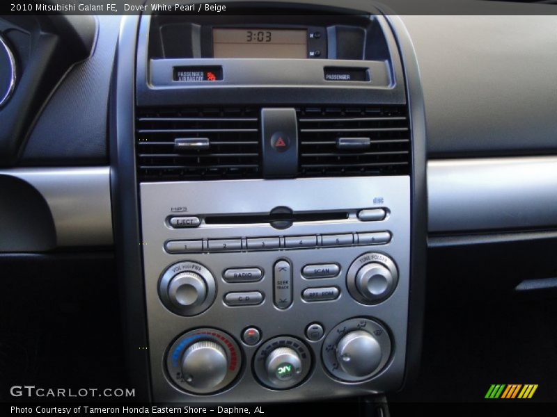 Dover White Pearl / Beige 2010 Mitsubishi Galant FE