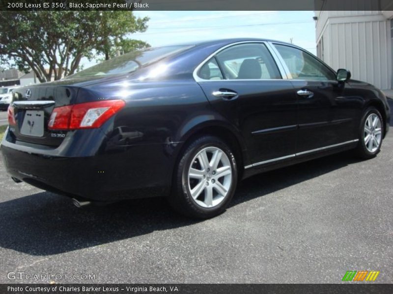 Black Sapphire Pearl / Black 2008 Lexus ES 350