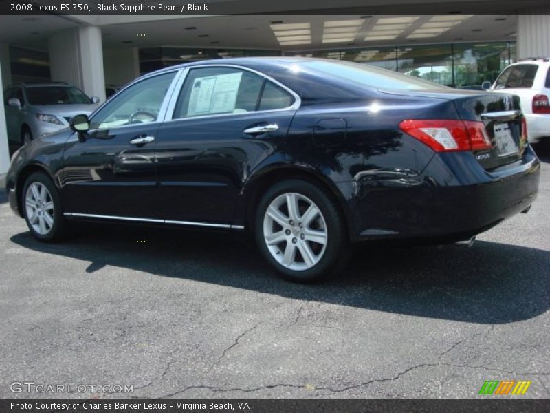 Black Sapphire Pearl / Black 2008 Lexus ES 350