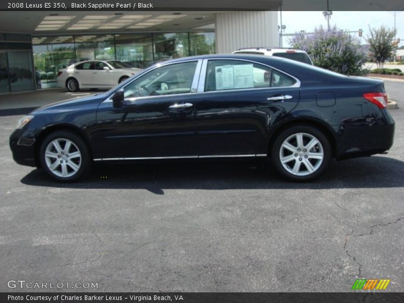 Black Sapphire Pearl / Black 2008 Lexus ES 350