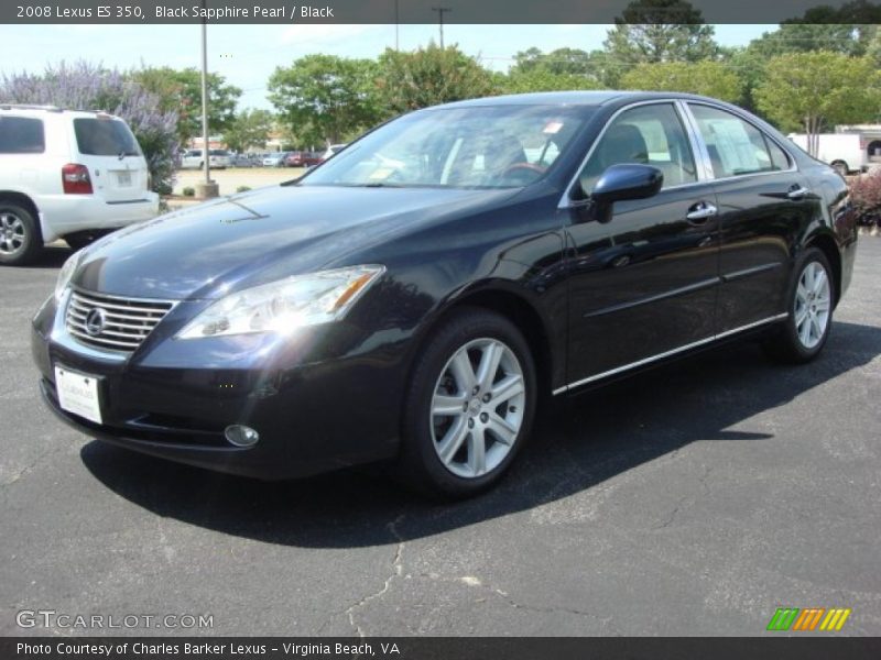 Black Sapphire Pearl / Black 2008 Lexus ES 350