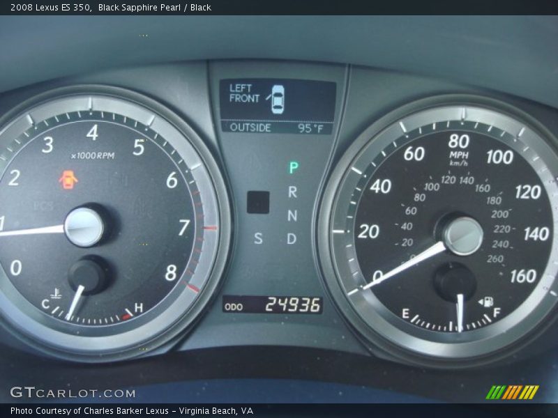 Black Sapphire Pearl / Black 2008 Lexus ES 350