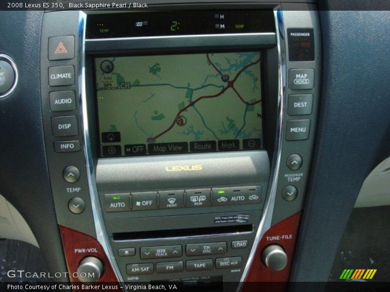 Black Sapphire Pearl / Black 2008 Lexus ES 350